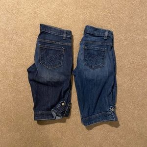 Bebe Bermuda trouser walk shorts set